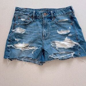 American Eagle high-rise jean shorts size 0